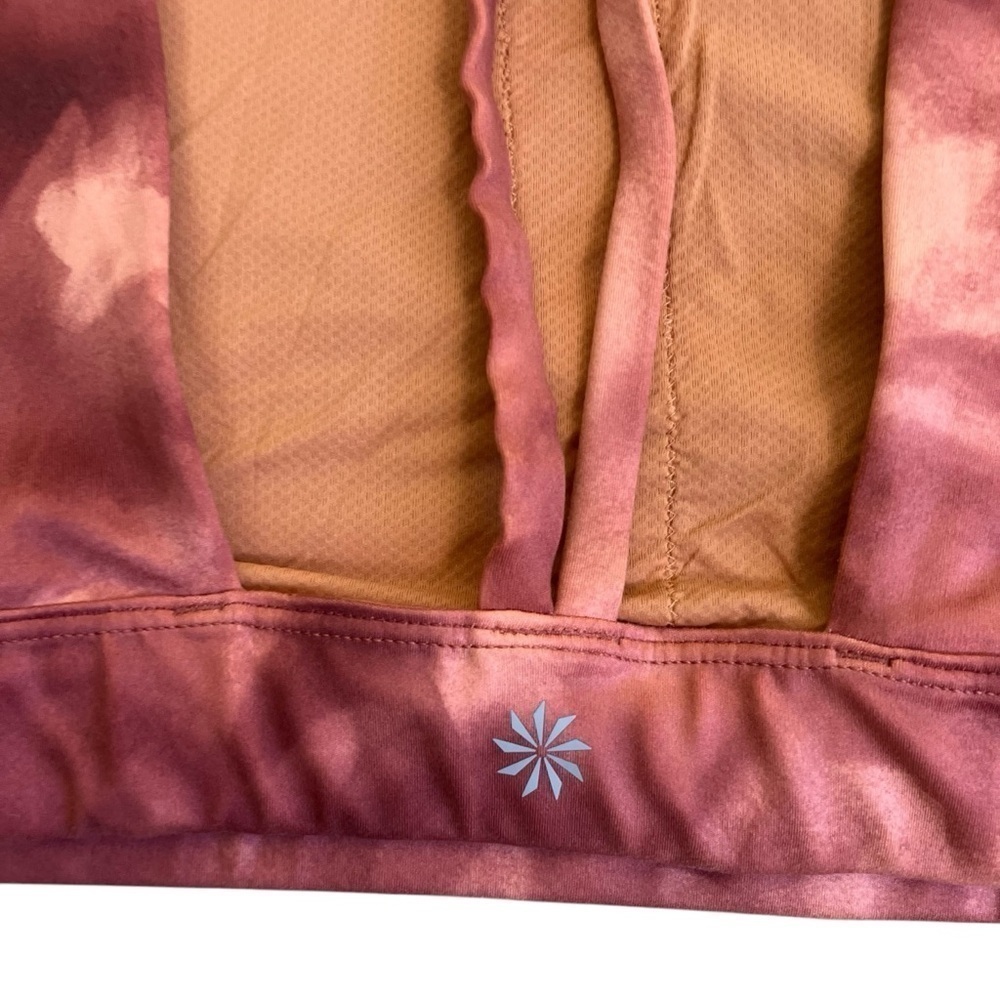 Athleta Exhale Printed Sports Bra Terracotta Rusty Orange Low Impact Soft Sz 3x - Picture 10 of 16